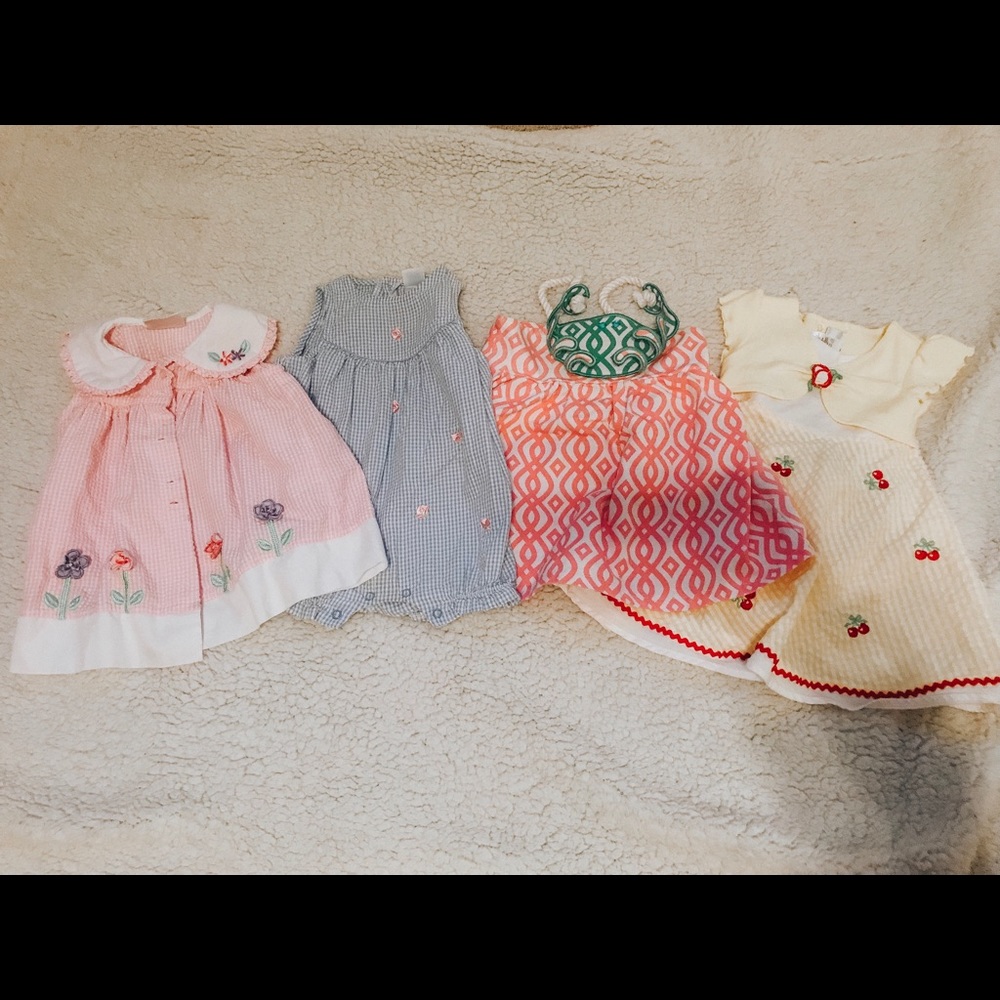 Lot of 4 baby summer dresses